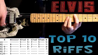 Top 10 Elvis Presley Songs List & Guitar Tab / Guitar Lesson / Guitar Tutorial 2022