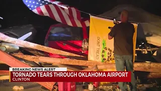 Tornado tears through Oklahoma airport