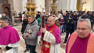 Festa S. Agata ‘23 - Catania. Arrivo del “Velo” e benedizione dei portatori.