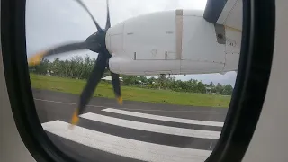 Air Tahiti ATR-72 takeoff at Moorea