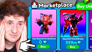 Spending 48 Hours in MARKETPLACE! (Toilet Tower Defense)