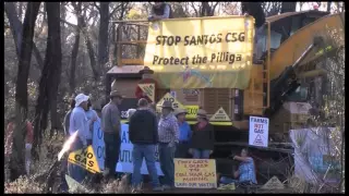 Prime 7 report on protests on CSG in the Pilliga