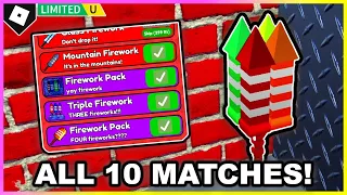 How to FIND ALL 10 MATCHES FIREWORK LOCATIONS in TOILET TOWER DEFENSE! [ROBLOX]