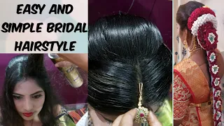 Bridal hairstyle|Hairstyle for bridal look|simple and easy bridal hairstyle #bridalhairstyle