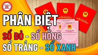 Phân Biệt Sổ Hồng, Sổ Đỏ, Sổ Trắng, Sổ Xanh | PHÁP LÝ ĐẤT ĐAI | TVPL