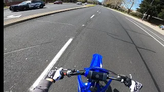 SOLO POLICE CHASE while practicing wheelies yz125x