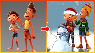 Luca Pixar Alberto Glow Up In Christmas - @CartoonArt68