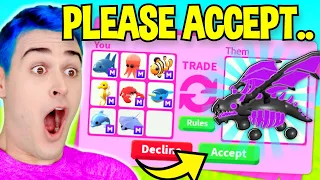 Trading EVERY *MEGA OCEAN EGG PET* In Adopt Me AT ONCE!! MEGA SHADOW DRAGON Rich Trades (Roblox)