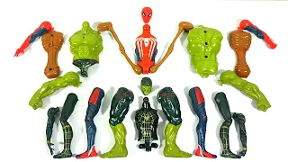 Assemble Toys Avengers superhero story Miles Morales vs Hulk Smash vs Spider-Man vs Siren Head
