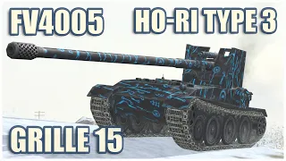Grille 15, FV4005 & Ho-Ri Type III • WoT Blitz Gameplay