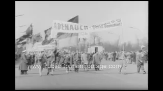 1960 Anti- May Day Parade West Berlin - Cold War archival footage