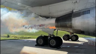 Big flame ball 🔥! First start after engine change. Boeing 767-200