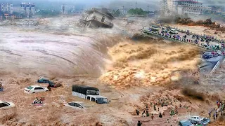 River overflow cause China become a vast ocean! Heavy rain in Haikou cause major flooding