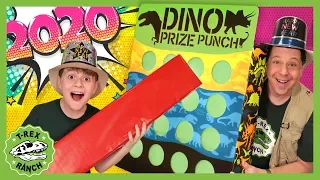 Dinosaur Surprise Game! New Year Celebration with Mystery Dinosaurs & Science Experiment for Kids
