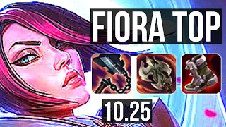 FIORA vs LUCIAN (TOP) | 10 solo kills, 71% winrate, 14/3/6, Dominating | KR Master | v10.25