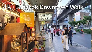 [4K] Evening Walk around Downtown (Japanese Area) in Bangkok, Thailand