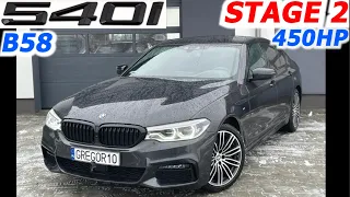 BMW G30 540i 340HP STAGE 2 450HP xDrive 3.0T B58 GREGOR10 ChipTuning