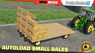 FS22 | John Deere 1075 (autoload small bale trailer) - Farming Simulator 22 New Mods Review (2K)