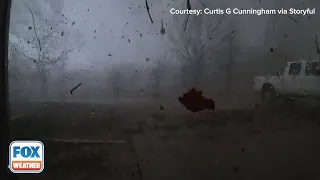 Watch: Large Tornado Tosses Debris In Runnels, IA