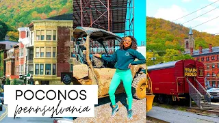 Poconos Weekend Getaway! | Couples Retreat ❤️ Jim Thorpe, Lehigh Gorge Scenic Railway,  UTV Tour +