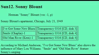 Sonny Blount's apartment, Chicago, July 21, 1949 - Sun Ra Session