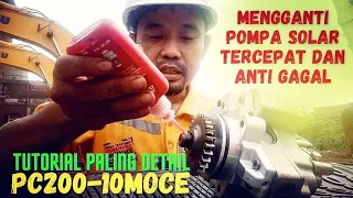 Tutorial Mengganti Pompa solar Injection Komatsu PC200-10M0CE_ANTI GAGAL_Langsung di Unitnya