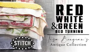 Red White & Green Bed Turning 2023 | Lisa Bongean | Primitive Gatherings