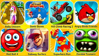 Red Ball 4, Fun Run 4, Talking Tom Candy Run, Sonic Boom, Talking Tom Gold Run, Subway Surfers...