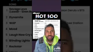 Jason derula’s reaction on getting #1 on HOT 100 billboard chart😃 #tiktok #savagelove