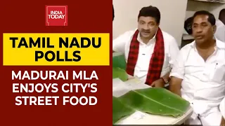 Madurai Central MLA Palanivel Thiagarajan Enjoys City's Famous Street Food | Tamil Nadu Polls 2021