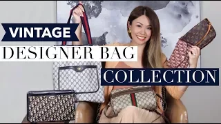 DESIGNER VINTAGE BAG COLLECTION + MOD SHOTS | Gucci, Louis Vuitton, Dior