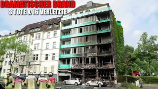 [DRAMATISCHER GEBÄUDEBRAND NACH EXPLOSION!] - 3 Tote & 16 Verletzte ~ Großeinsatz in Düsseldorf -