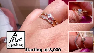 Latest V Shape Diamond Finger Ring Designs with Price /Mia by Tanishq/Daily were Rings/Deeya