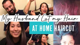 I let my Husband Cut My Hair  |  Quarantine Haircut
