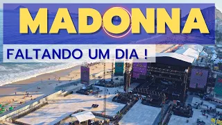 With one day left, today what the stage looks like at the MADONNA SHOW in COPACABANA with DJI Mini 2