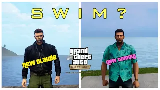 Can NEW Tommy and Claude swim? (GTA TRILOGY)