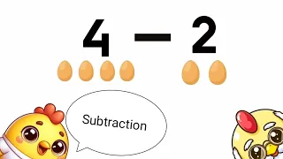 Basic Subtraction for Young Learners II Subtraction up to 5 II www.mrchickenandfriends.com 🐔🐒