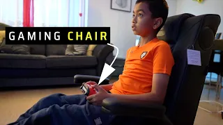 Affordable Floor Gaming Chair with Wemax Dice Projector. BRAZEN Elite Sports chair.