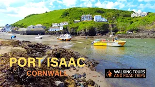 Port Isaac 🇬🇧 Cornwall Village Tour and South West Coast Path walk 🌞 Doc Martin TV Series 🚤 4K Video