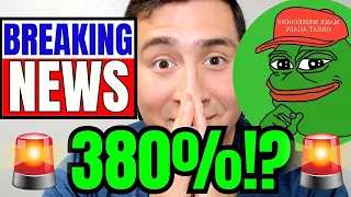 PEPE COIN MILLIONAIRES!! BREAKING CRYPTO NEWS