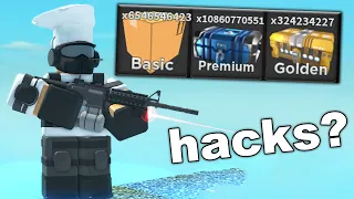 I own 324,234,227 golden crates in TDS | ROBLOX