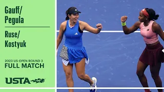 Pegula/Gauff vs. Ruse/Kostyuk Full Match | 2023 US Open Round 3