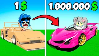 GTA 5: PASAMOS de AUTO de $1 a $1.000.000 😎💲💰 ¡COCHE de CARTÓN Vs SUPER AUTO!