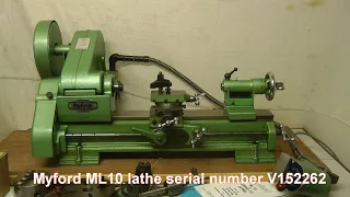 Myford ML10 lathe serial number V152262