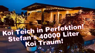 Stefan‘s 40000 Liter Koi Teich, in Perfektion geplant und umgesetzt!