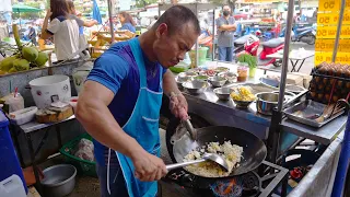 Great Wok Skills Master Chef! Cooking Egg Fried Rice! - Thai Street Food