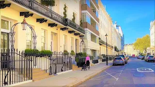 Knightsbridge London Walking Tour, Wealthy Kinghtsbridge, Brompton Road to Hyde Park. London Walk.4K