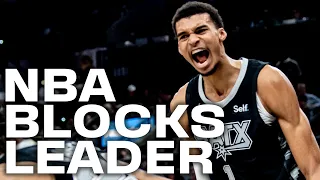 VICTOR WEMBANYAMA WINS NBA BLOCKS LEADER AWARD