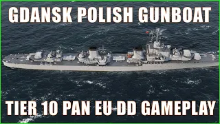 Gdańsk Pan European Polish Destroyer World of Warships Wows Gameplay