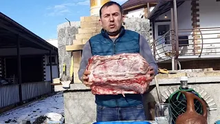 Meat in the oven Caucasus style.
